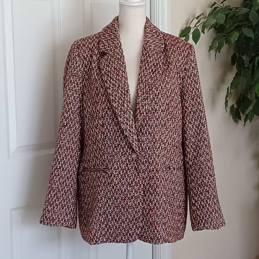 NWOT Sam Edelman Willow Tweed Fall/Winter Blazer Size XL - Picture 2 of 9